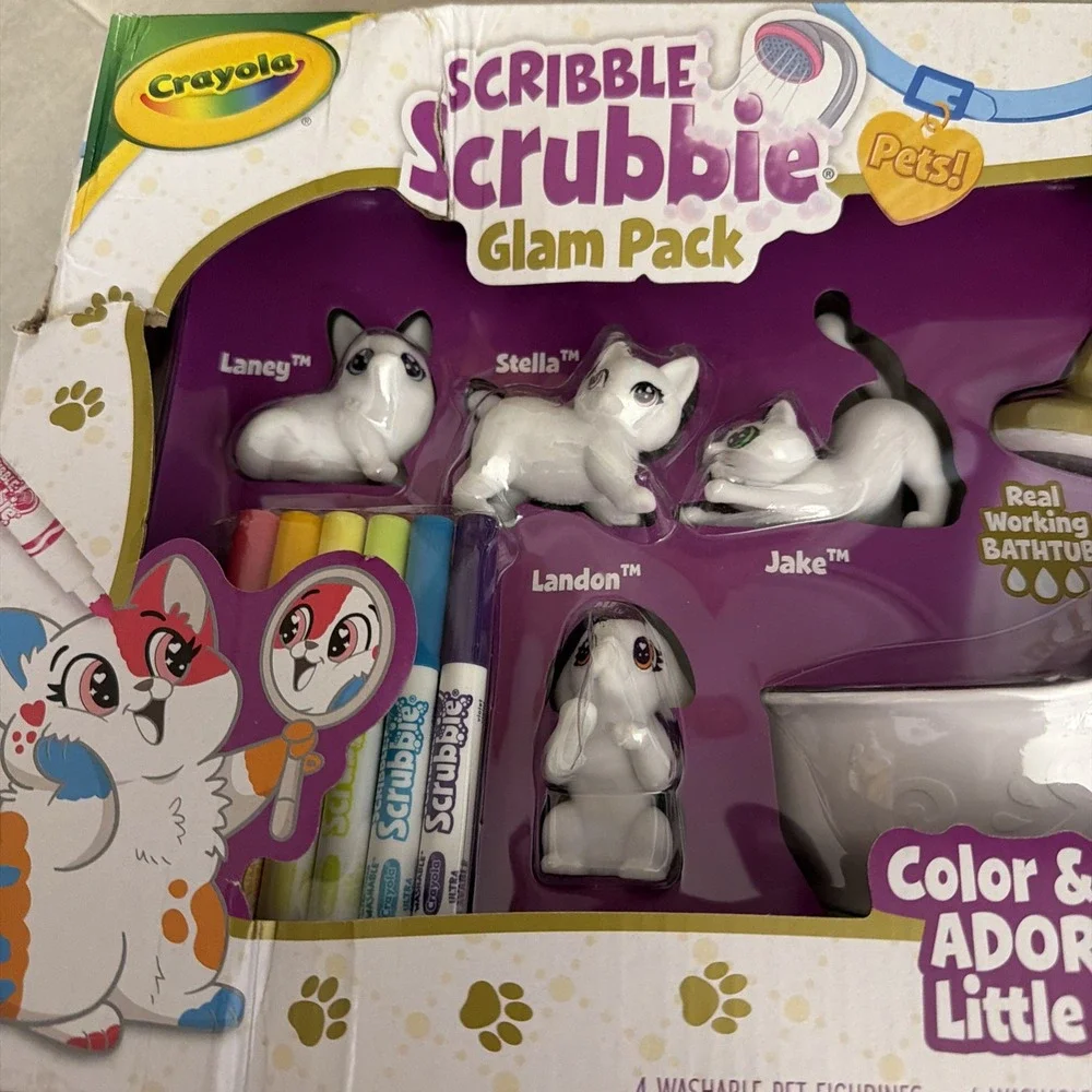 Crayola Scribble Scrubbie Pets Kit - 4 Pets BRAND NEW